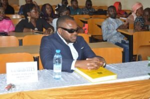 Dr. Tanifum defends his Ph.D. before a pannel of jury in the University of Bamenda